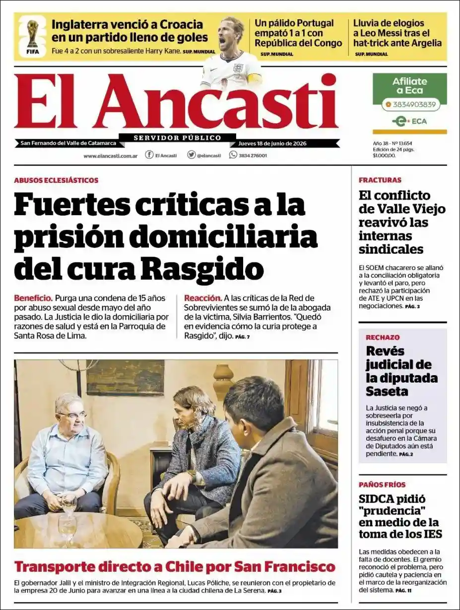 Evolucion Streaming | SOMOS INFO - Tapa del diario Ancasti
