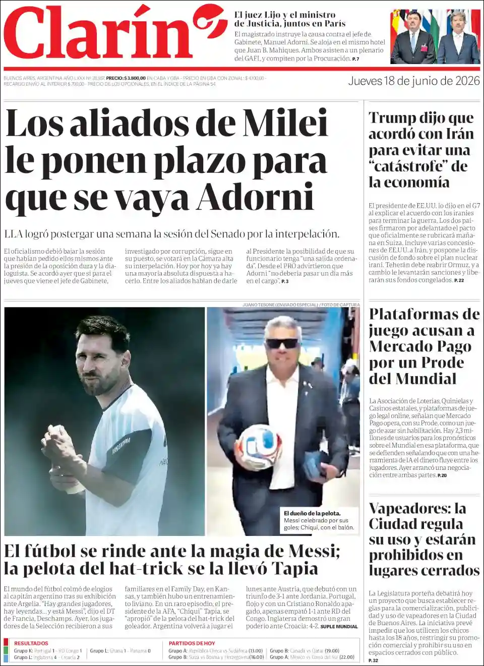 Evolucion Streaming | SOMOS INFO - Tapa del diario Clarin