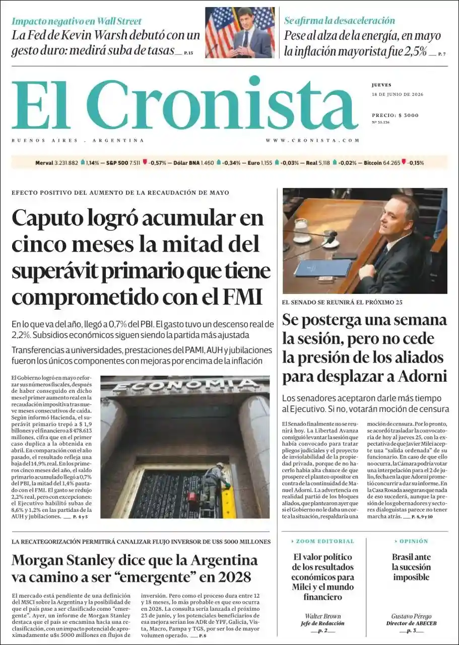 Evolucion Streaming | SOMOS INFO - Tapa del diario Cronista