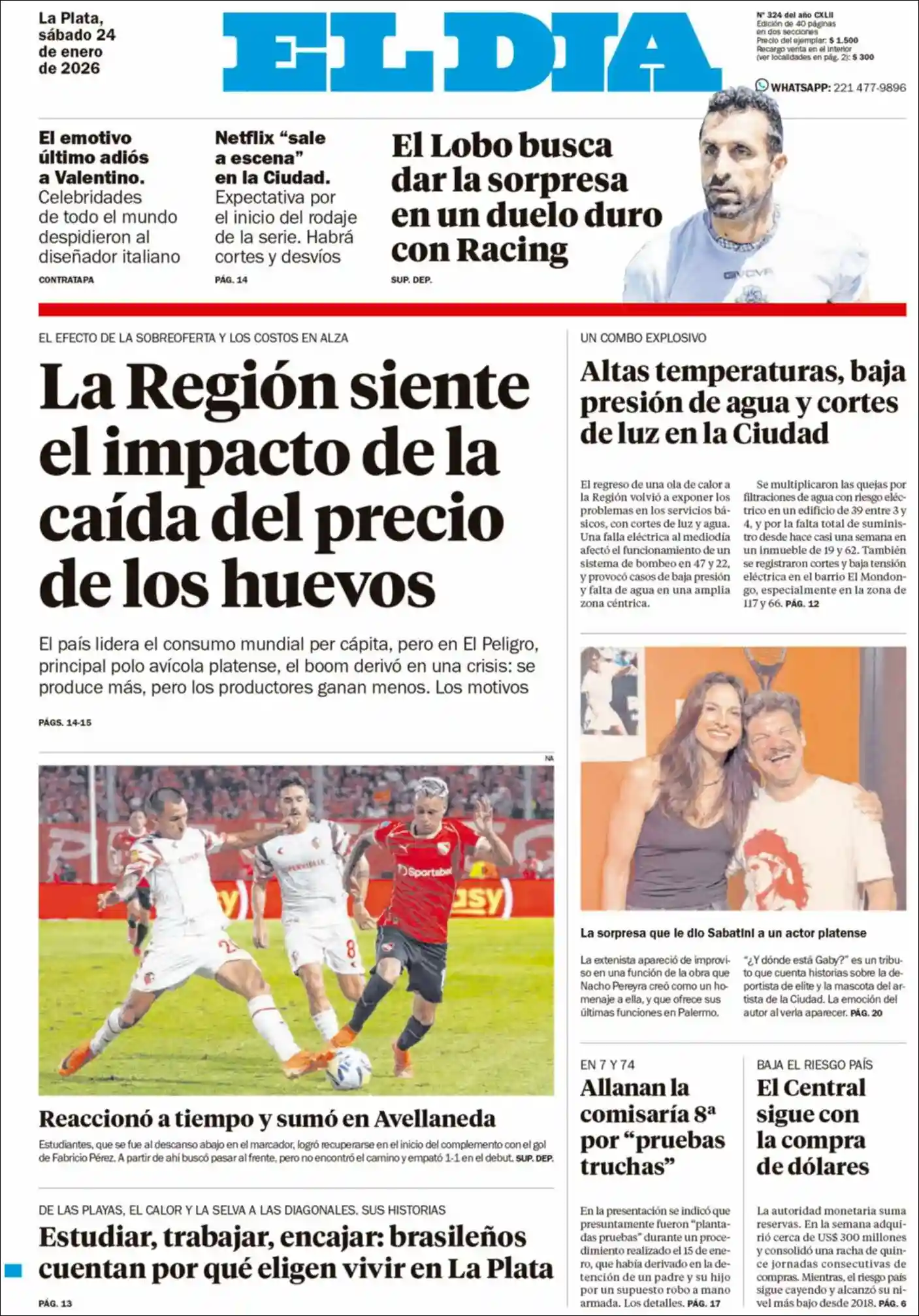 Evolucion Streaming | SOMOS INFO - Tapa del diario El Dia