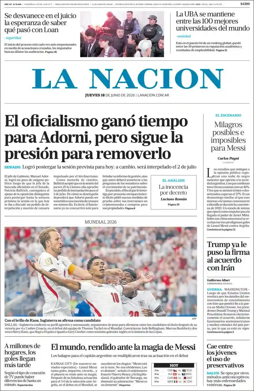 Evolucion Streaming | SOMOS INFO - Tapa del diario Nacion