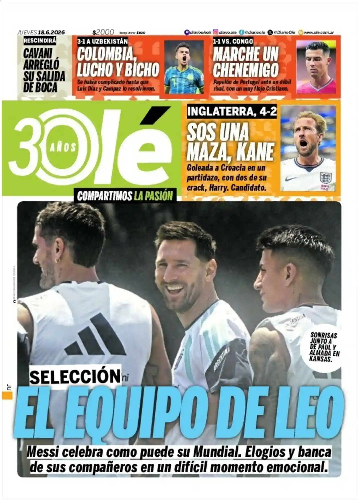 Evolucion Streaming | SOMOS INFO - Tapa del diario Ole